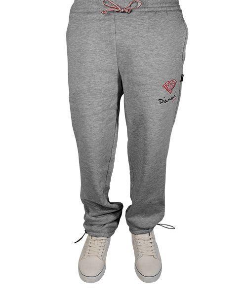 Red White Green Diamond Supply Co Logo - Diamond Supply Co. - Embroidered OG Logo Sweatpants (Heather/Red ...