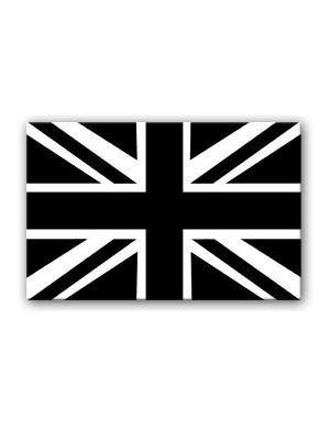 Black and White Flag Logo - Union Jack Flag Black/White - Cloth 5' x 3' - Flags to Buy