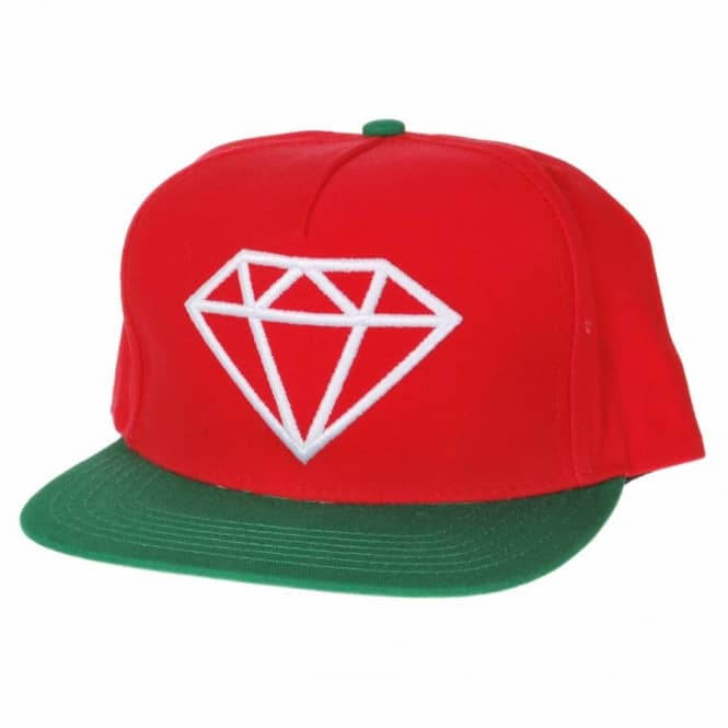 Red White Green Diamond Supply Co Logo - Diamond Supply Co. Diamond Rock Snap Back Cap Red/Green/White - Caps ...