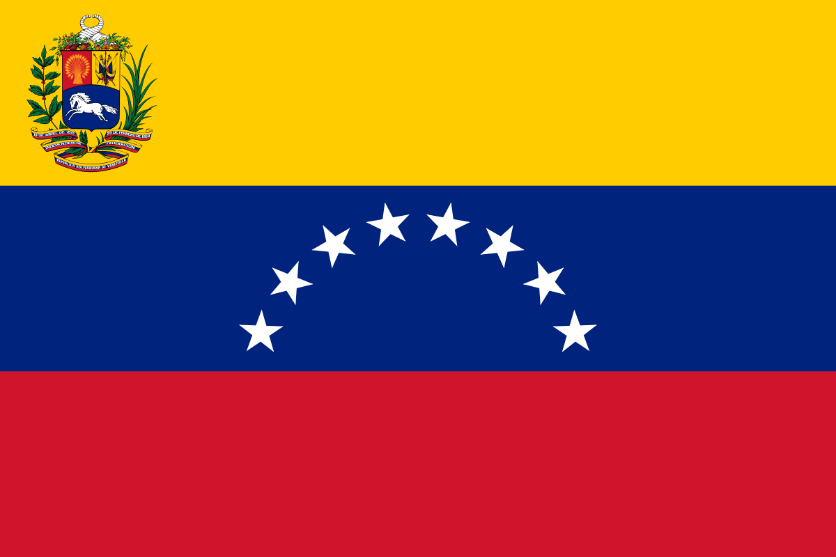 Blue Yellow Flag with Stars Logo - Flag of Venezuela