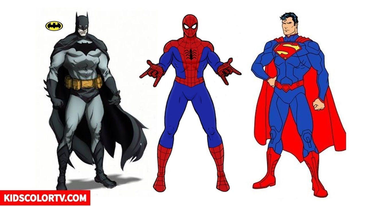 Batman Spider-Man Superman Logo - Superhero Videos | Batman, Spiderman And Superman - Videos For Children