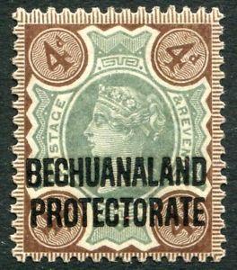 Purple Green Brown Logo - BECHUANALAND 1897 1902 4d Green & Purple Brown Sg 64 LIGHTLY MOUNTED