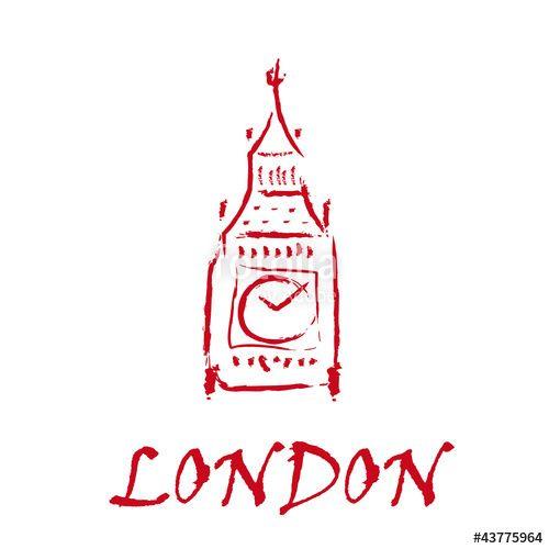 Big Ben Logo - Drawing Logo London, Big ben # Vector