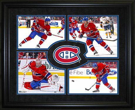 Montreal Sports Logo - Frameworth Sports Montreal Canadiens Framed 4-Player Collage & Logo ...