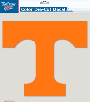 Orange T Logo - Tennessee Volunteers Die Cut Orange T Logo UT Vols Decal 8x8