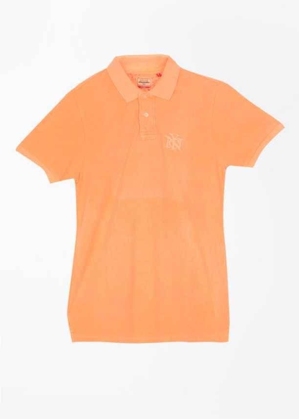 Orange Arrow Clothing Logo - Arrow Sport Solid Men's Polo Neck Orange T Shirt Lt. Orange
