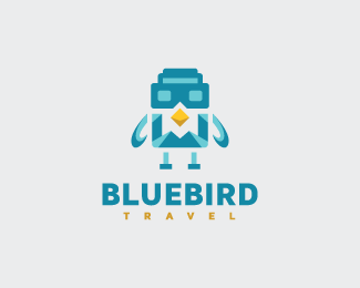 Blue Bird with Yellow Logo - Logopond - Logo, Brand & Identity Inspiration (Bluebird)