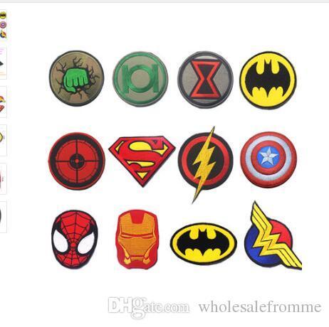 Batman Spider-Man Superman Logo - Major league super Heroes set iron man Batman spider man Superman armband  sided embroidery patches clothes HOOK/LOOP