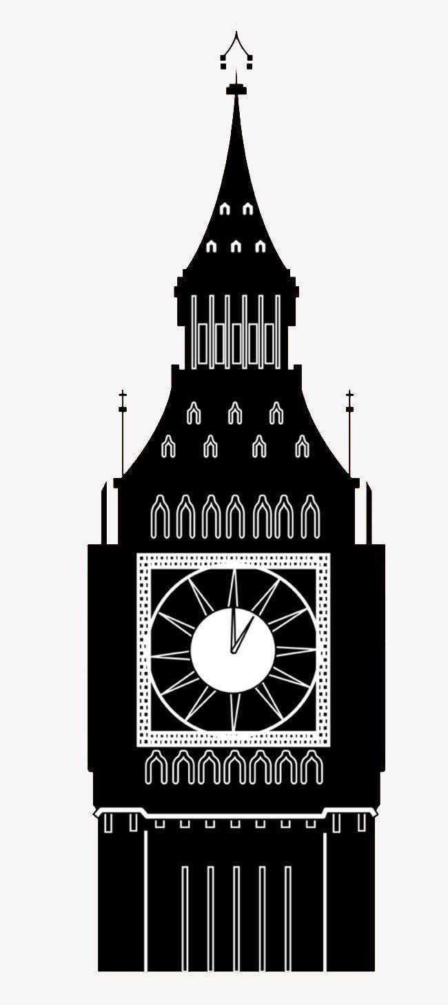 Big Ben Logo - Big Ben Clock Tower Silhouette, Clock Clipart, Big Ben, Sketch PNG ...