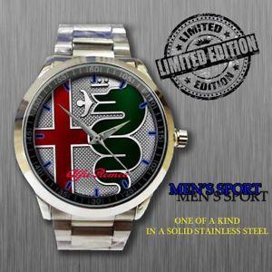 Italian Watch Logo - Alfa Romeo Italian Car Sport Logo Analogue Men's Watch elegant | eBay