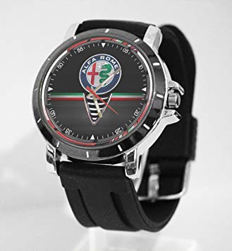 Italian Watch Logo - Alfa Romeo Logo Italian Car Custom Watch Fit Your Bike, Watches