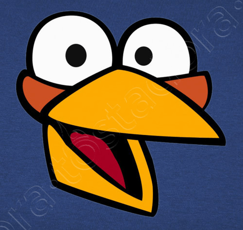 Blue Bird with Yellow Logo - Angry birds - blue bird T-shirt - 244128 | Tostadora.com
