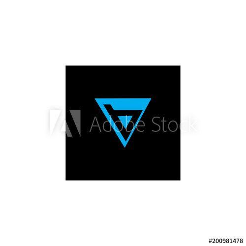 Blue Triangle TM Logo - black letter b in a blue triangle logo vector this stock