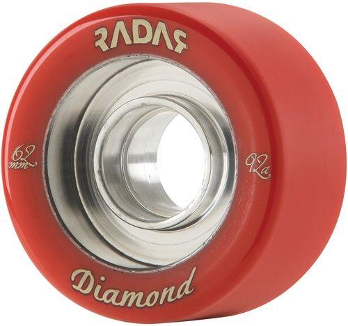 Skate Wheel Red Diamonds Logo - Radar Diamond Skate Wheels. Roller Derby Speed Wheels