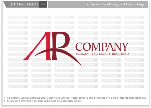 AR Letter Logo - Red AR Logo ( A Logo 29 )