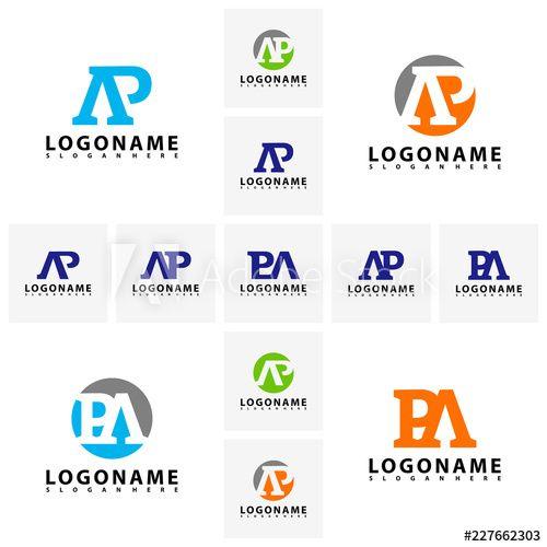 AR Letter Logo - Set of AP Letter Logo Design with Creative Modern Trendy Typography