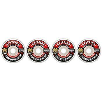 Skate Wheel Red Diamonds Logo - Amazon.com : Spitfire Formula 4 101d Classic 54mm White W Red Skate ...