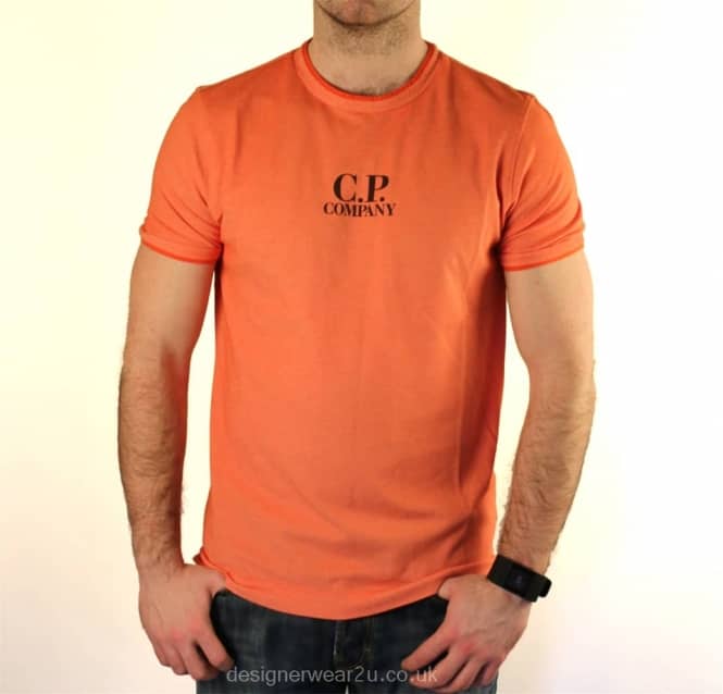 Orange T Logo - C.P Company CP Company Orange T-Shirt With Logo - Holiday Shop from ...