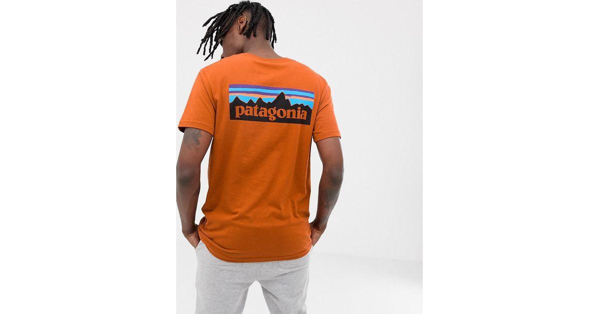 Orange T Logo - Patagonia P-6 Logo Organic T-shirt In Orange in Orange for Men - Lyst