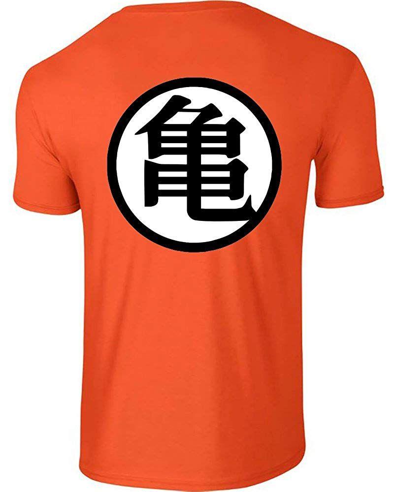 Orange T Logo - Dragonball Z Cosplay Goku's Master Roshi Emblem Men's Orange T-Shirt ...