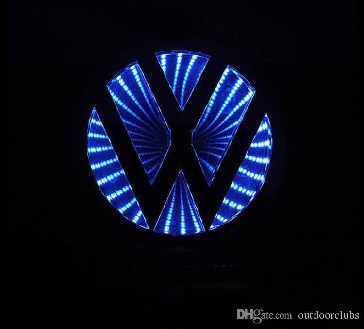 LED VW Logo - 3D Light LED Car Badge For VW Volkswagen Car Rear Logo Emblem Lamp ...