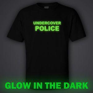 Undercover Police Logo - BLACK funny GLOW IN DARK T-shirt UNDERCOVER POLICE FBI SWATT CIA ...
