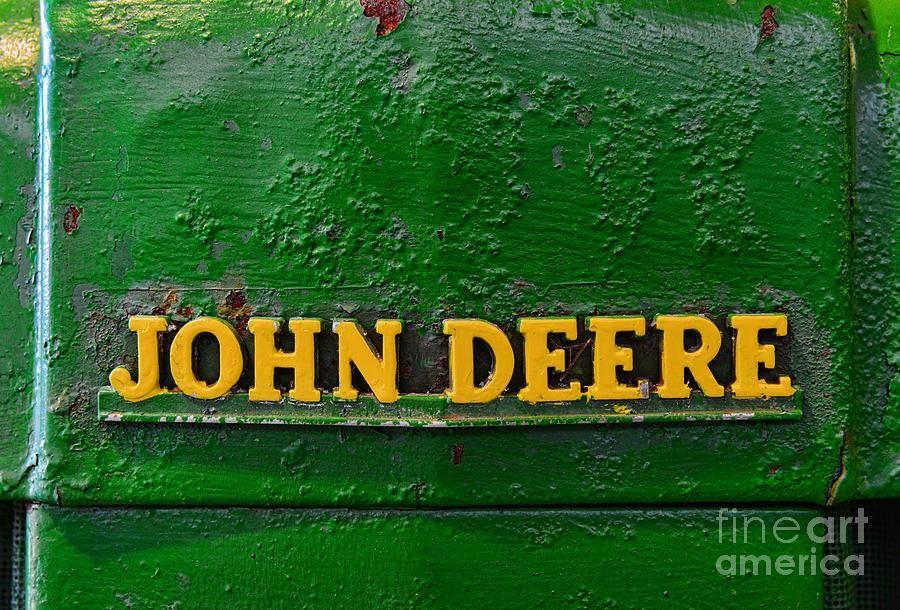 Vintage John Deere Logo - Vintage John Deere Tractor Photograph by Paul Ward