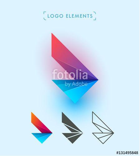 Aircraft Wings Logo - Vector abstract wings sign. Aircraft corporate identity logo