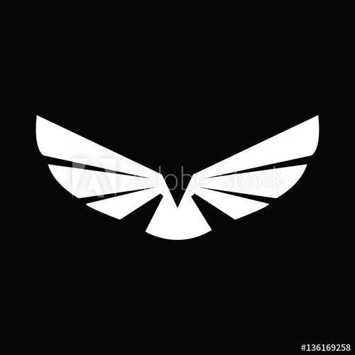 Aircraft Wings Logo - White wings Logo abstract design vector template. Aircraft Wings ...