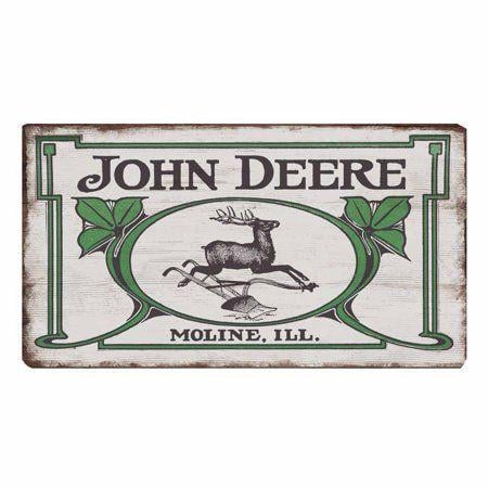Vintage John Deere Logo - John Deere Vintage Logo Wooden Sign, By Open Road Signs