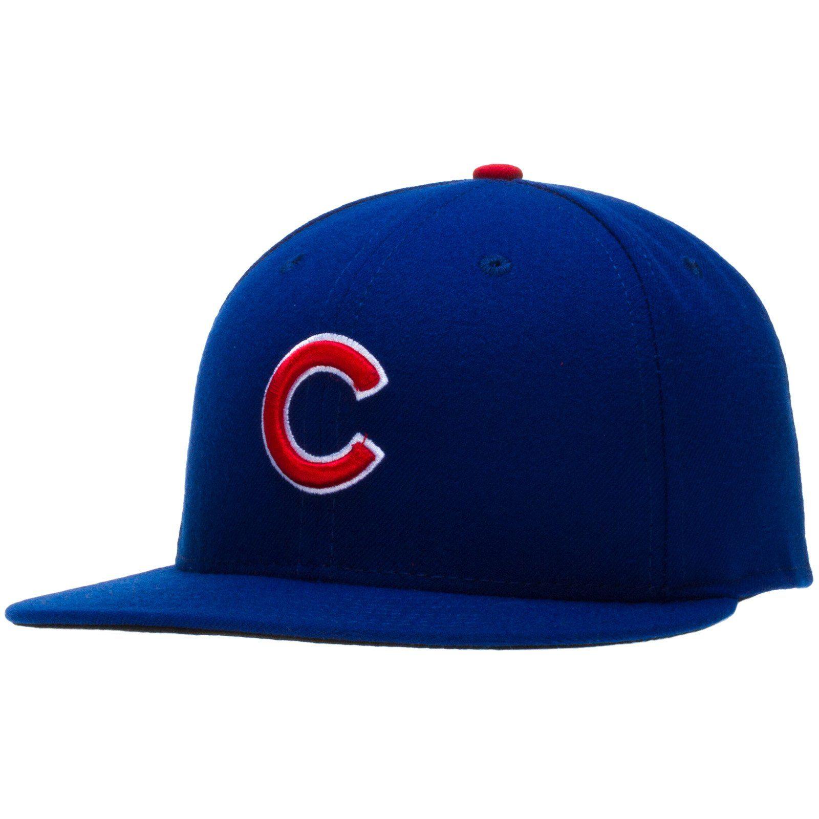 Chicogo Red White and Blue C Logo - Chicago Cubs Fitted Home Red and White C Flat Bill Hat