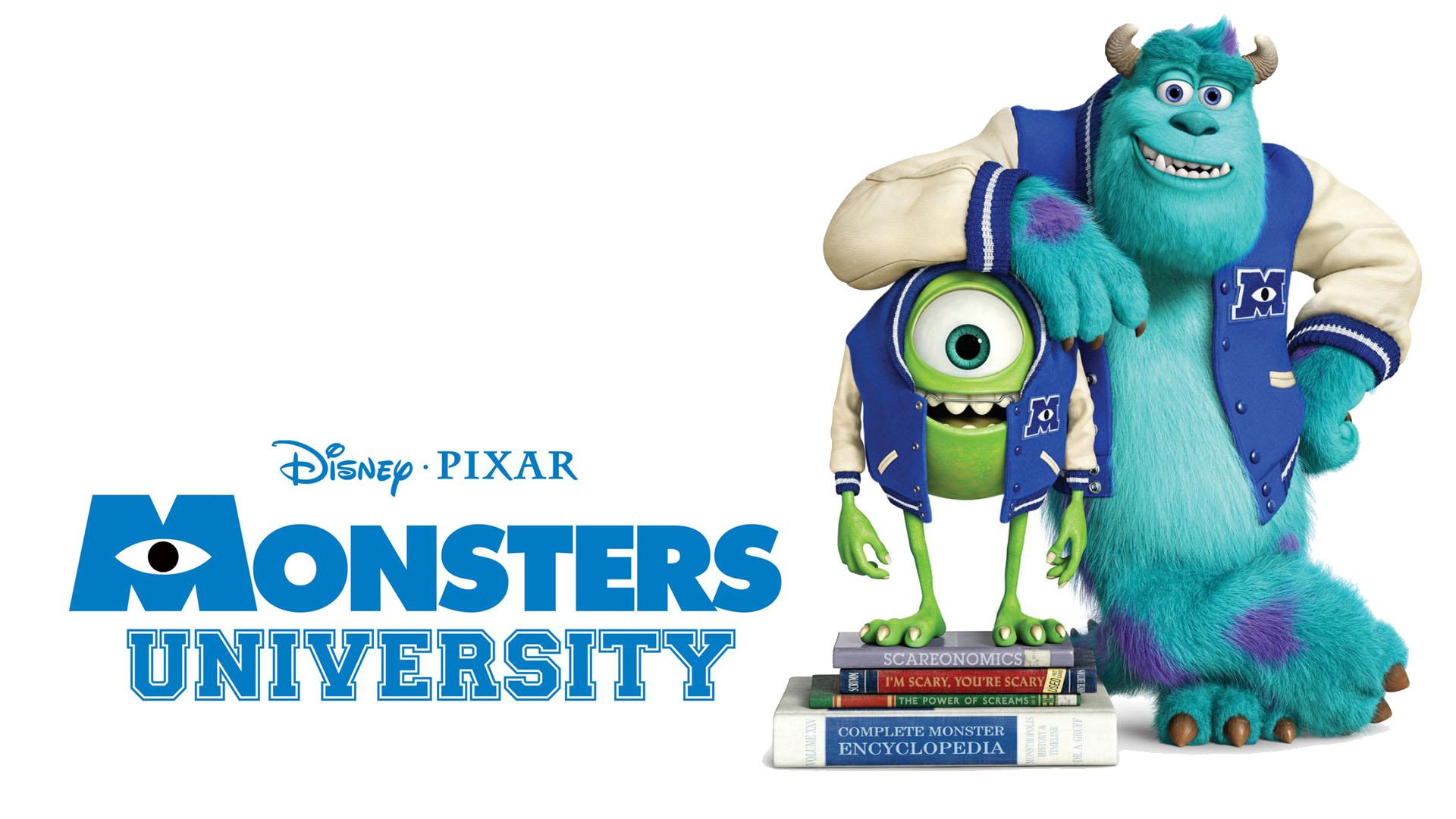 Disney Pixar Monsters University Logo - monsters university. Moar Powah!