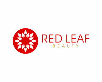 Red Leaf in Circle Logo - Red Leaf Beauty logo design contest. Logo Designs by anung_design