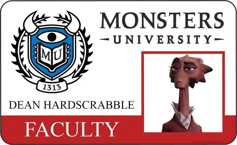 Disney Pixar Monsters University Logo - Pixar's MONSTERS UNIVERSITY Character Posters and ID Cards. | Collider