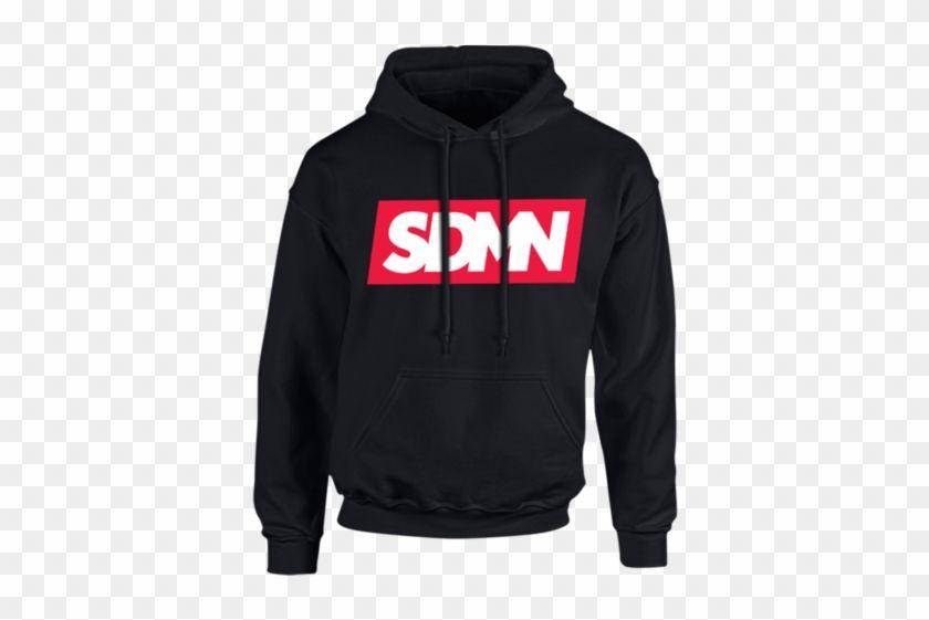Black and Red Box Logo - Sdmn Red Box Logo Black Hoodie - Sidemen Crest Hoodie - Free ...
