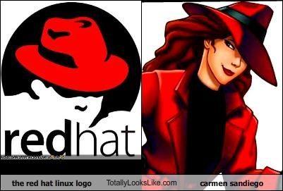 Red Hat Linux Logo - the red hat linux logo TotallyLooksLike.com carmen sandiego