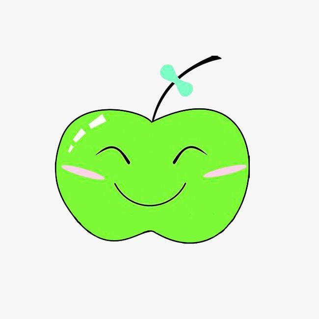 Apple Smile Logo - Smiling Green Apple, Smiling Openly, Green Brown PNG Image