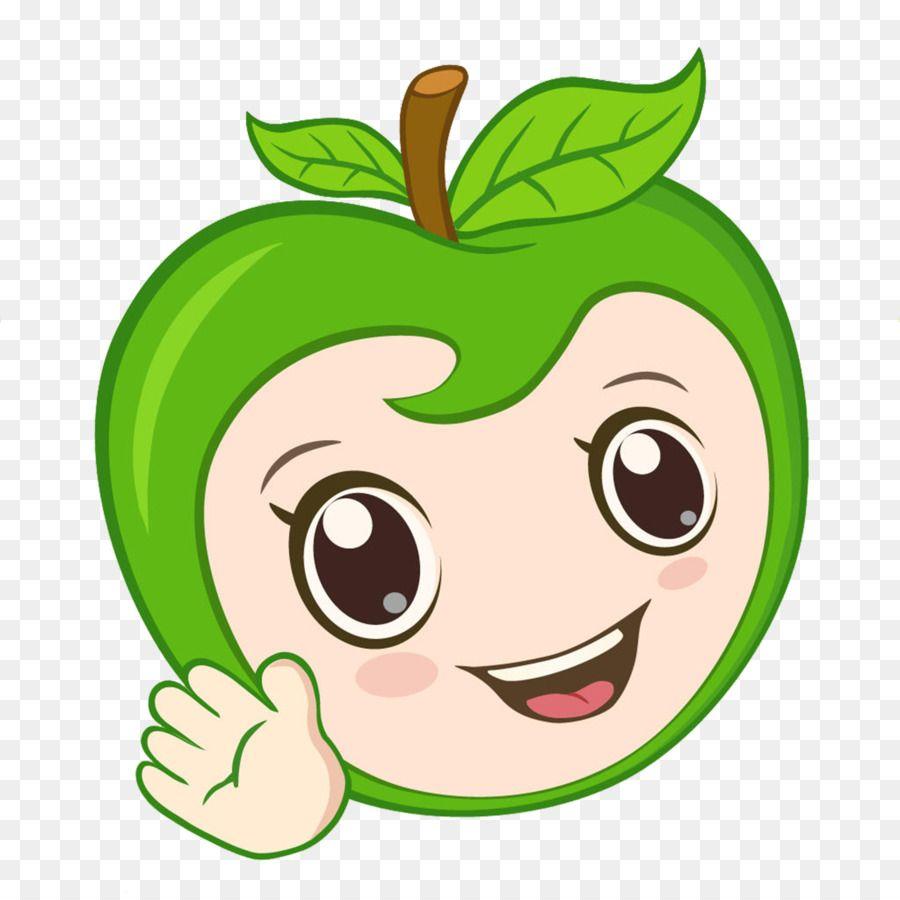 Apple Smile Logo - Apple Cartoon Auglis Clip art - Green Apple Smile png download ...