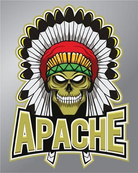Apache Logo - Vintage apache logo vector Free vector in Encapsulated PostScript