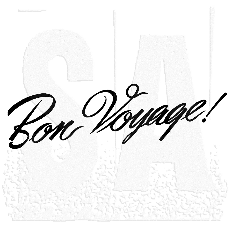 Tim Holtz Logo - Tim Holtz Wood Mounted Stamp - Bon Voyage K4-1811