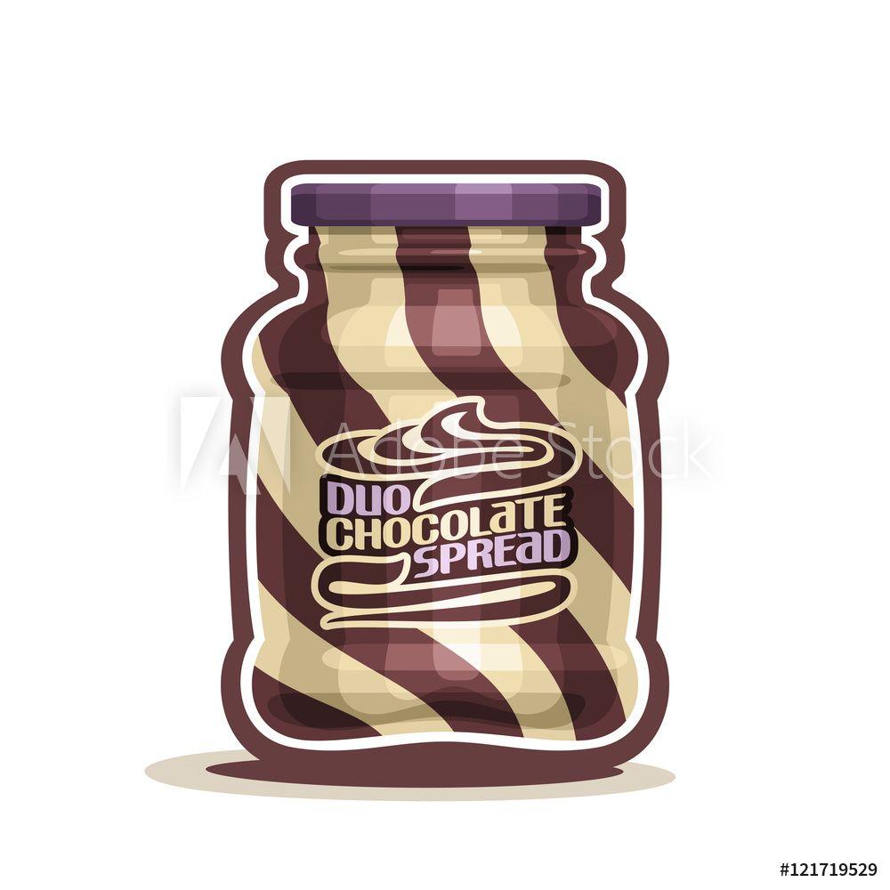 Brown Swirl Logo - Photo & Art Print Vector logo Duo swirl Chocolate Spread Jar