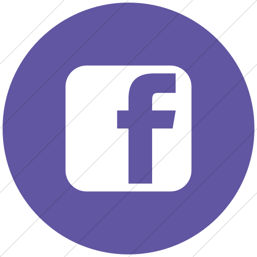 Purple and White Circle Logo - IconsETC » Flat circle white on purple social media facebook square icon