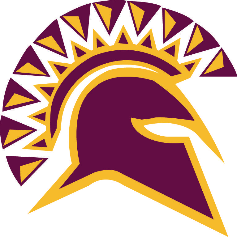Purple Spartan Logo - Spartan Head