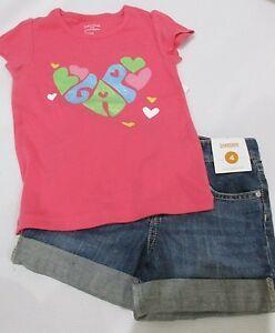 Gymboree Clothing Logo - BABY GAP Girls Logo Top & Gymboree Jean Shorts Outfit Set 4T NWT | eBay