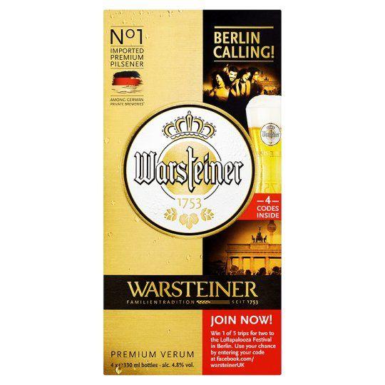 Warsteiner Beer Logo - Warsteiner Premium Lager 4 X 330Ml - Tesco Groceries
