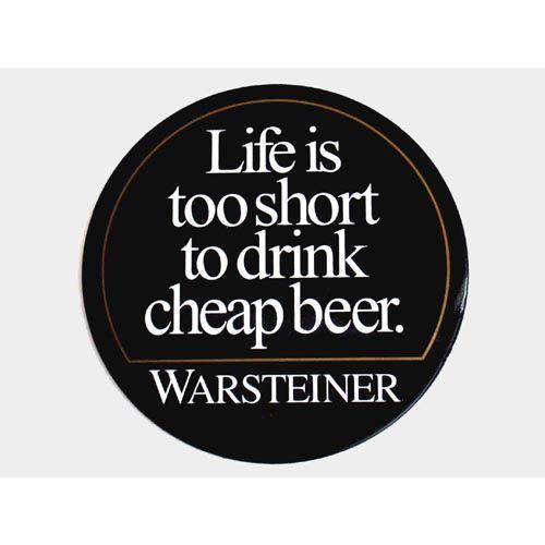 Warsteiner Beer Logo - WARSTEINER German Brewery Beer Vintage Big Button Pin Collectible