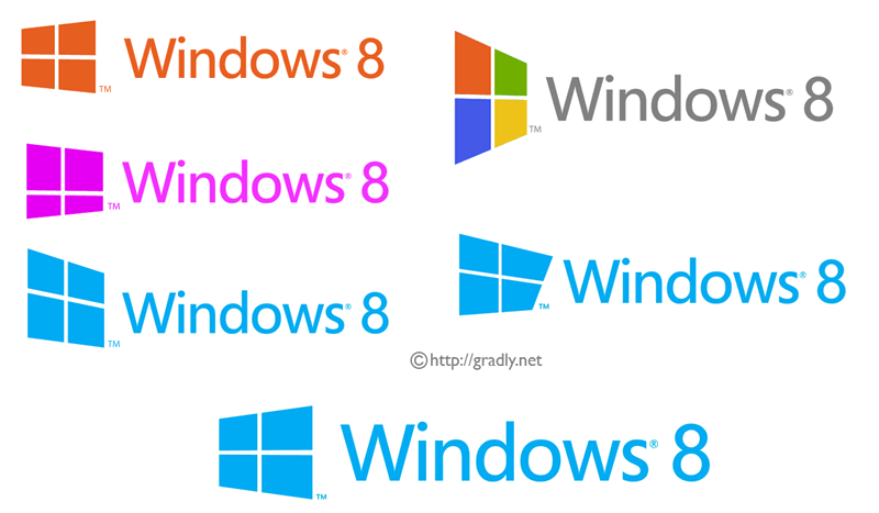 Microsoft Windows 8 Logo - Gradly » Leaked Windows 8 Logos Rejected by Microsoft