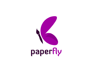 Simple Company Logo - paperfly Logo design - A simple creative logo can be used for ...