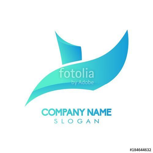 Simple Company Logo - Simple ship gradient logo design concept for company Stock image