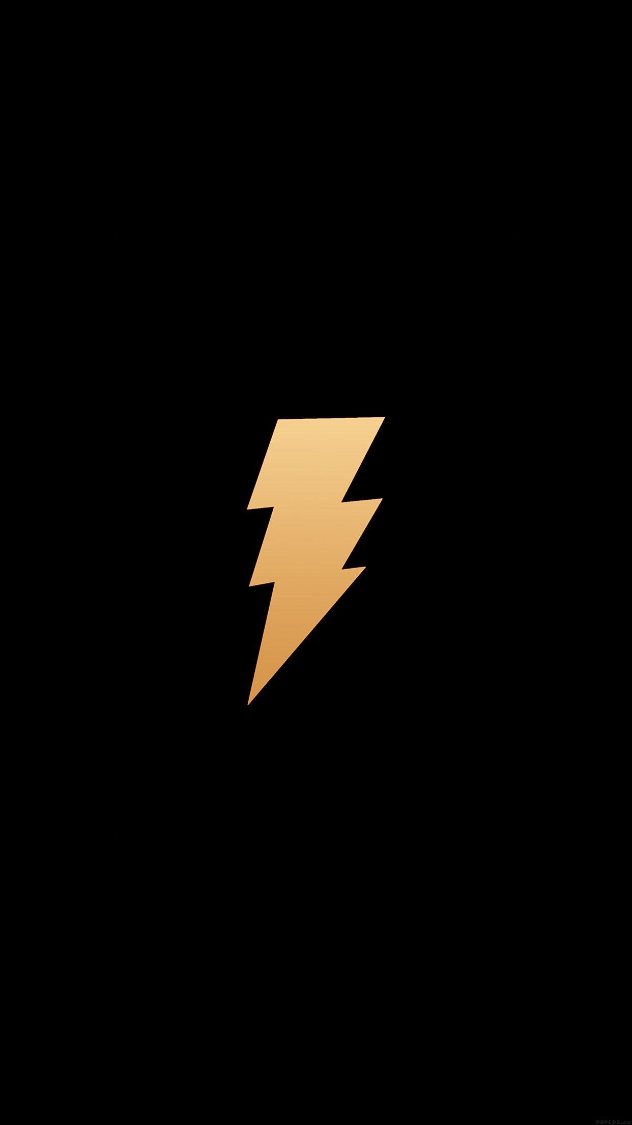 Dark Logo - Cool Thunder Bolt Minimal Dark Logo Art Iphone6 Plus Wallpaper